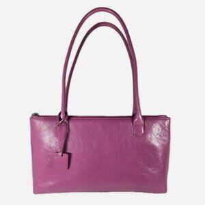 Hobo International Mod Purse, MCM Leather Purple Outside, Yellow Inside Bag